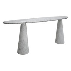 Angelo Mangiarotti for Skipper White Carrara Marble Eros Console Table, Italy