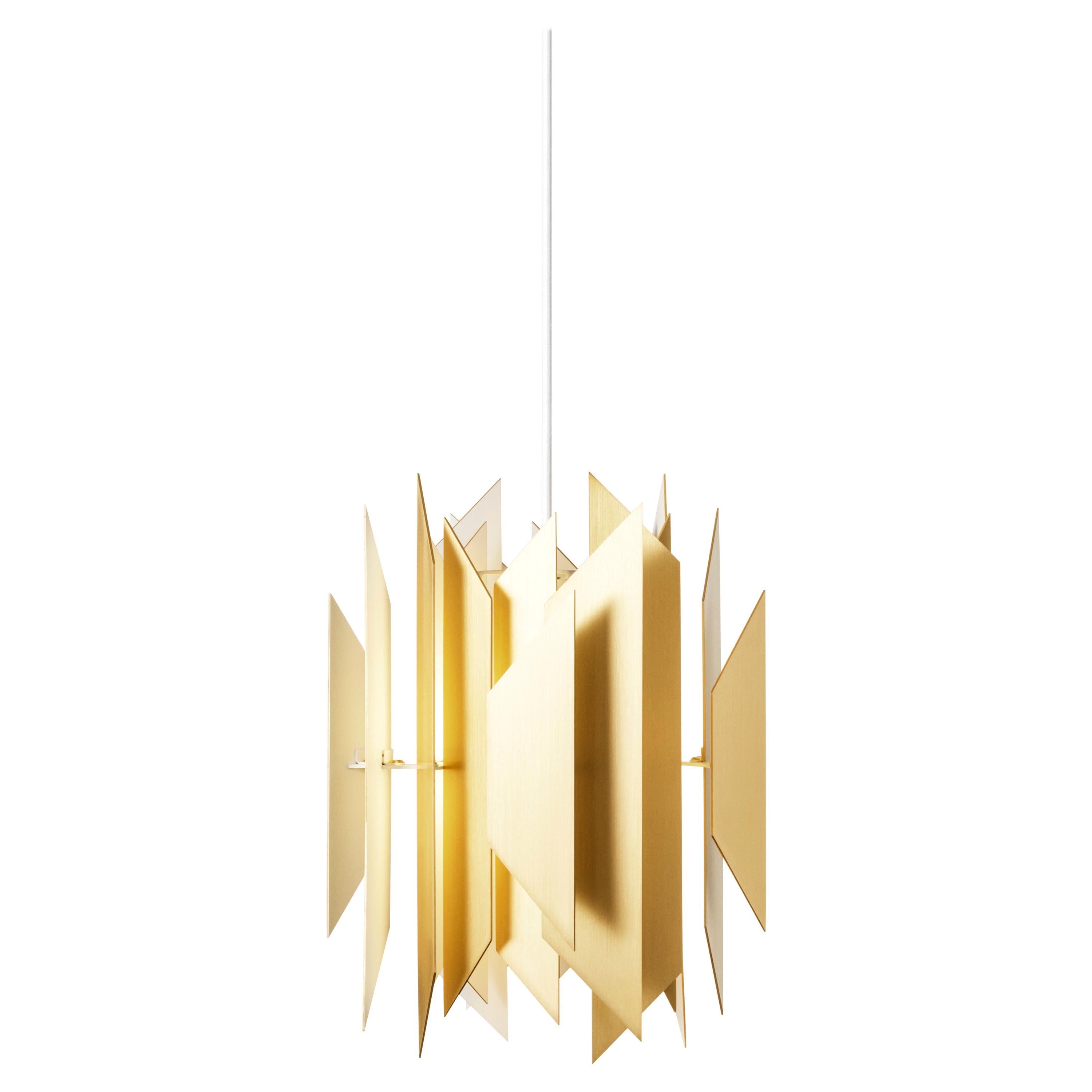 'DIVAN 2', 245, Pendant Lamp in Solid Brass by LYFA For Sale