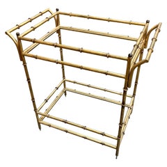 Italian Bamboo Form Bar Cart