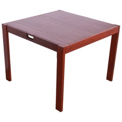 Table de jeu à plateau rabattable en bois de rose brésilien de Michel Arnoult, 1978