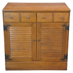Retro 1954 Baumbritter Ethan Allen Heirloom Maple Shutter Door Cabinet 10-4511P
