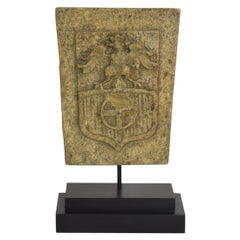 18th Century French Carved Stone Coat of Arms