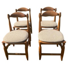 Guillerme et Chambron 4 Chairs in Oak "Edition votre Maison"