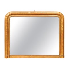 French Louis Philippe Giltwood Over Mantle Mirror, 19th Century