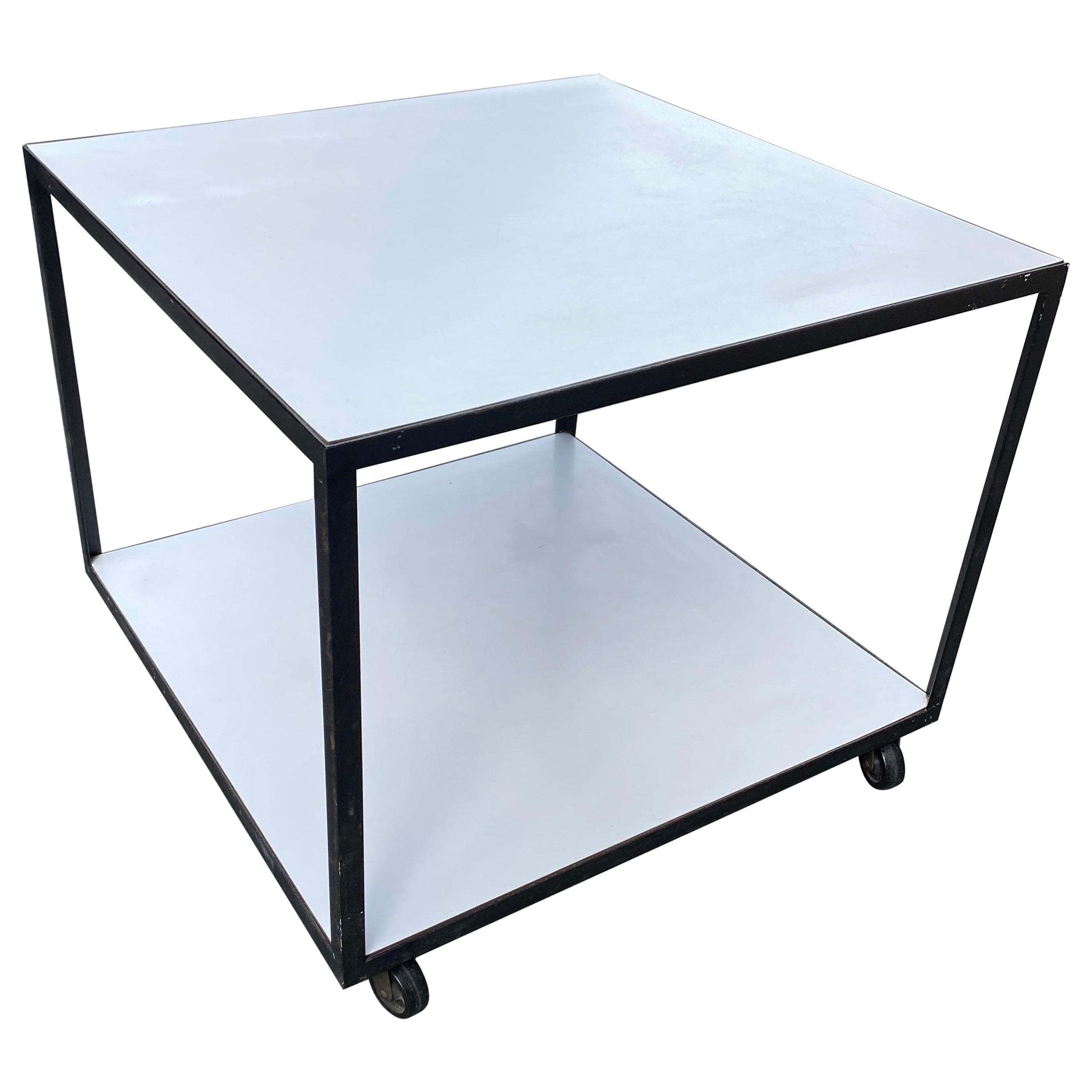 George Nelson for Herman Miller Rolling Angle Iron Cube Table