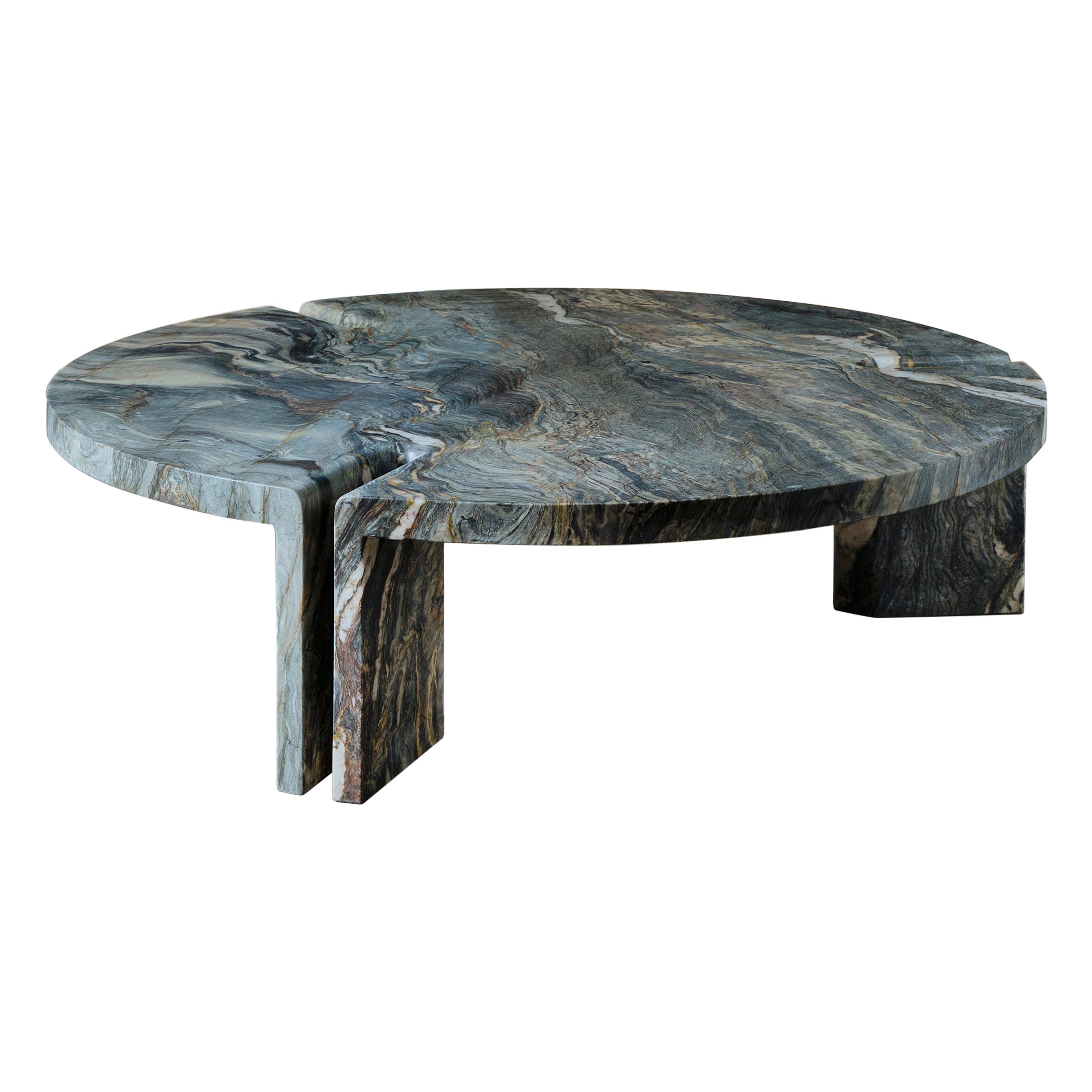 Brazilian Quartzite Round Table 22 Coffee Table by Agglomerati For