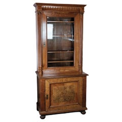 Antique Display Cabinet in Mahogany from Around the 1880s