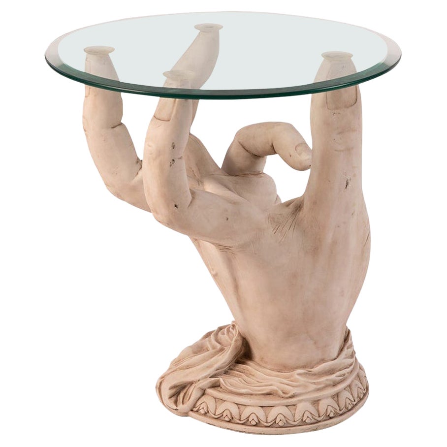 Grecian Style Hand Side Table, 1970s