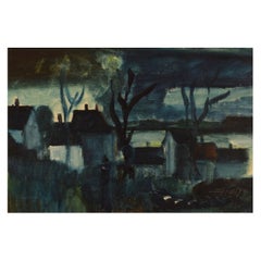 Svend Aage Tauscher, Oil on Canvas, Modernist Landscape