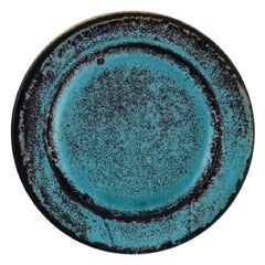 Svend Hammershøi for Kähler, Denmark, Round Dish in Glazed Stoneware