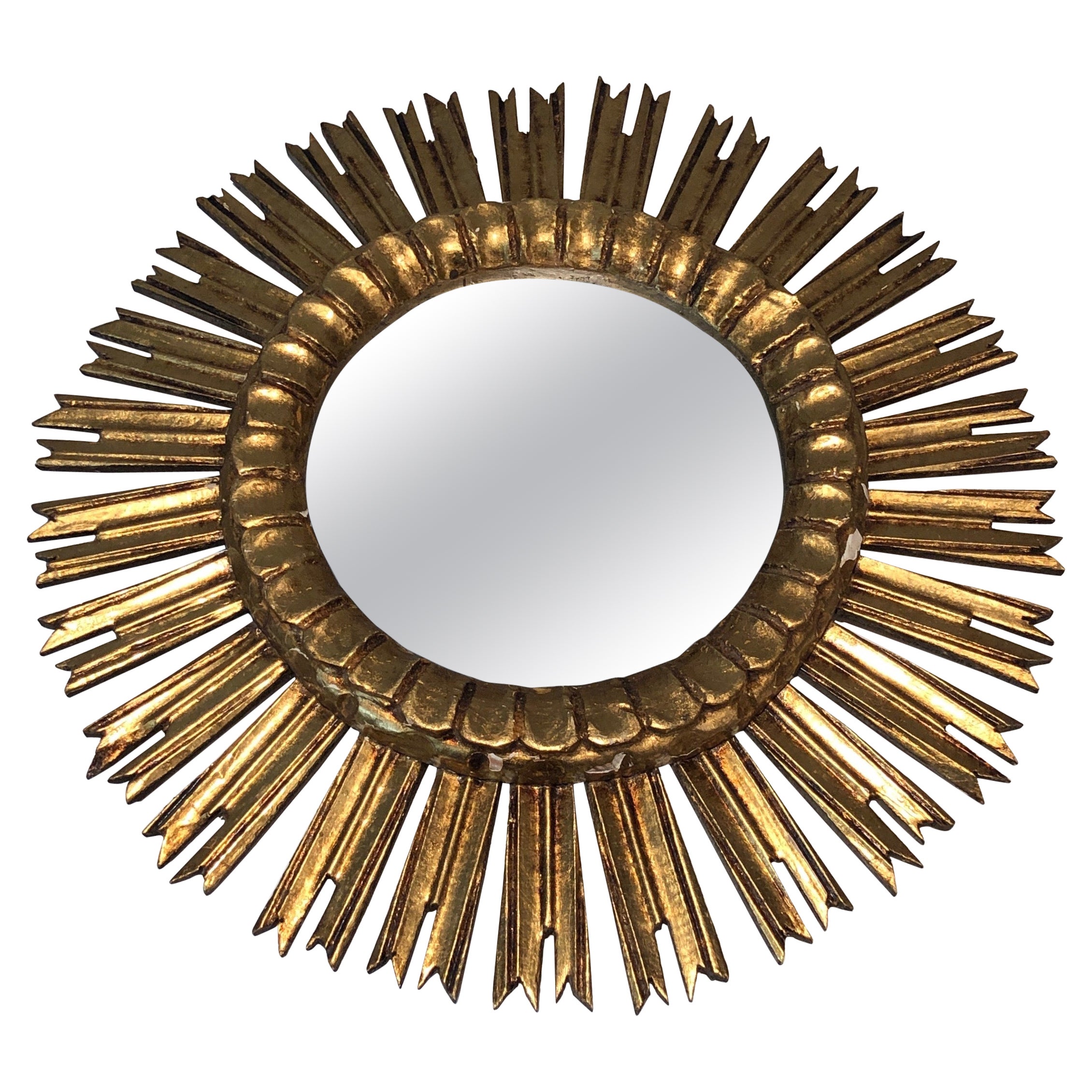 Gilt Wood Sunburst Mirror