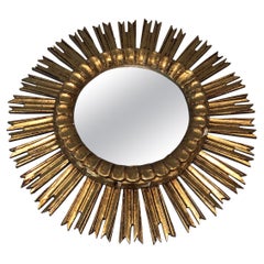 Gilt Wood Sunburst Mirror