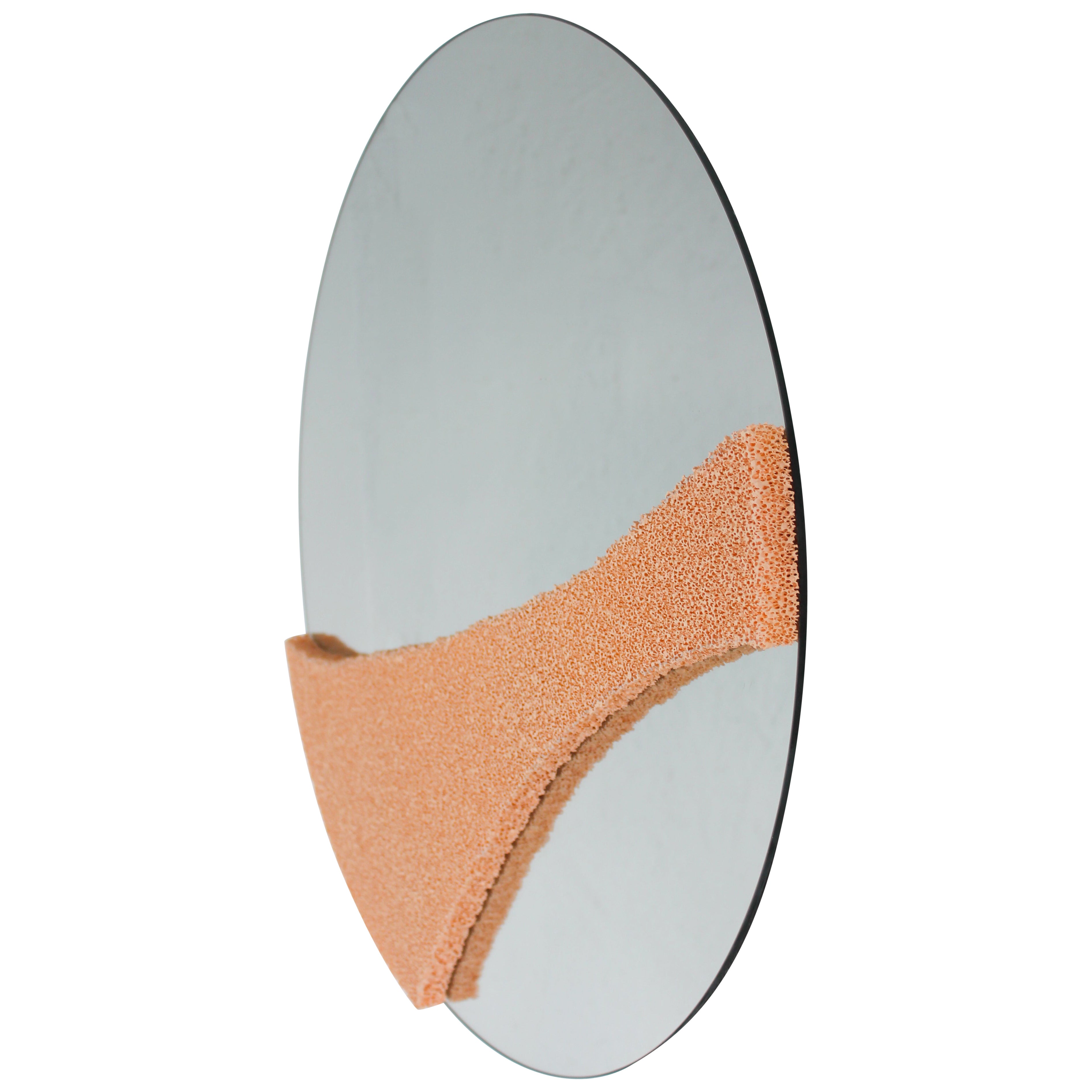 BC - Big Circle, Ceramic Foam Hanging Mirror by Jordan Keaney For Sale
