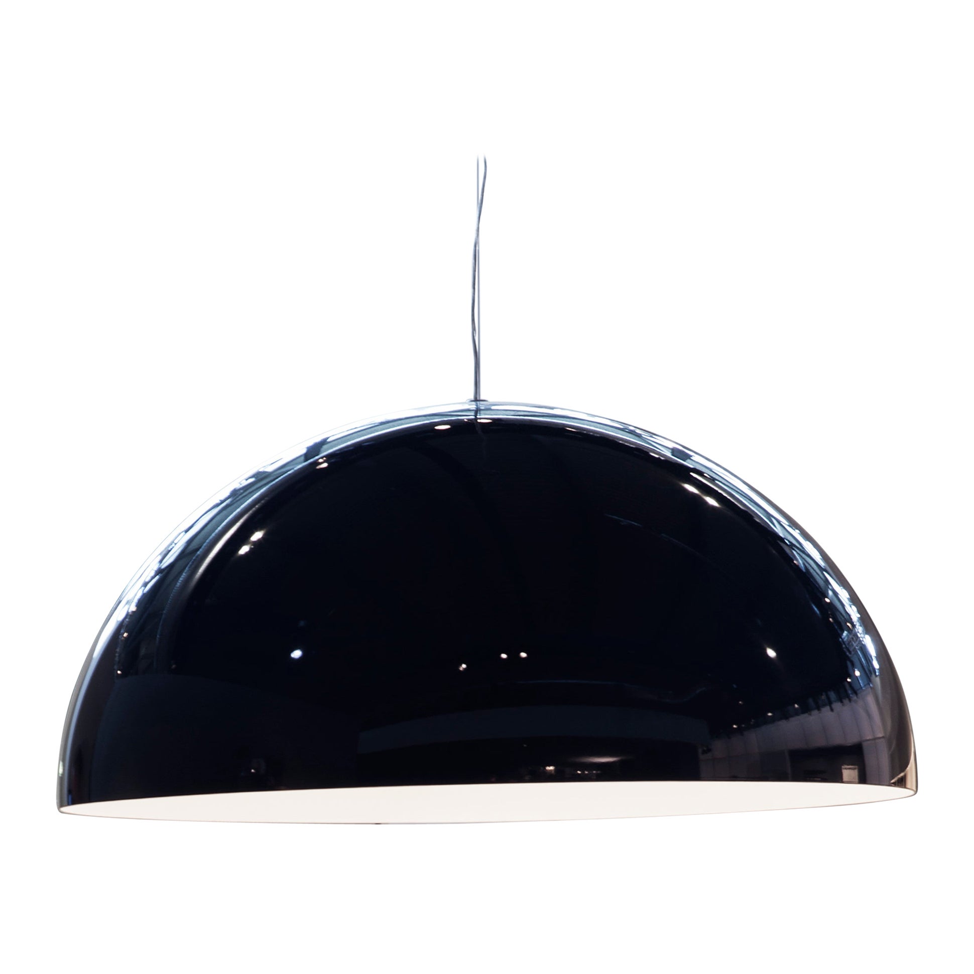 Sonora Suspension Lamp Black by Vico Magistretti for Oluce For Sale