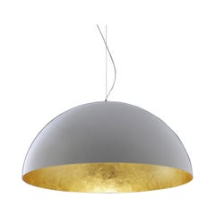 Sonora Suspension Lamp in White Gold by Vico Magistretti for Oluce