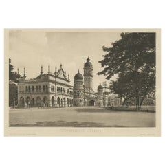 Antique Rare Heliograph of Government Offices in Kuala Lumpur, Malaysia, 1907