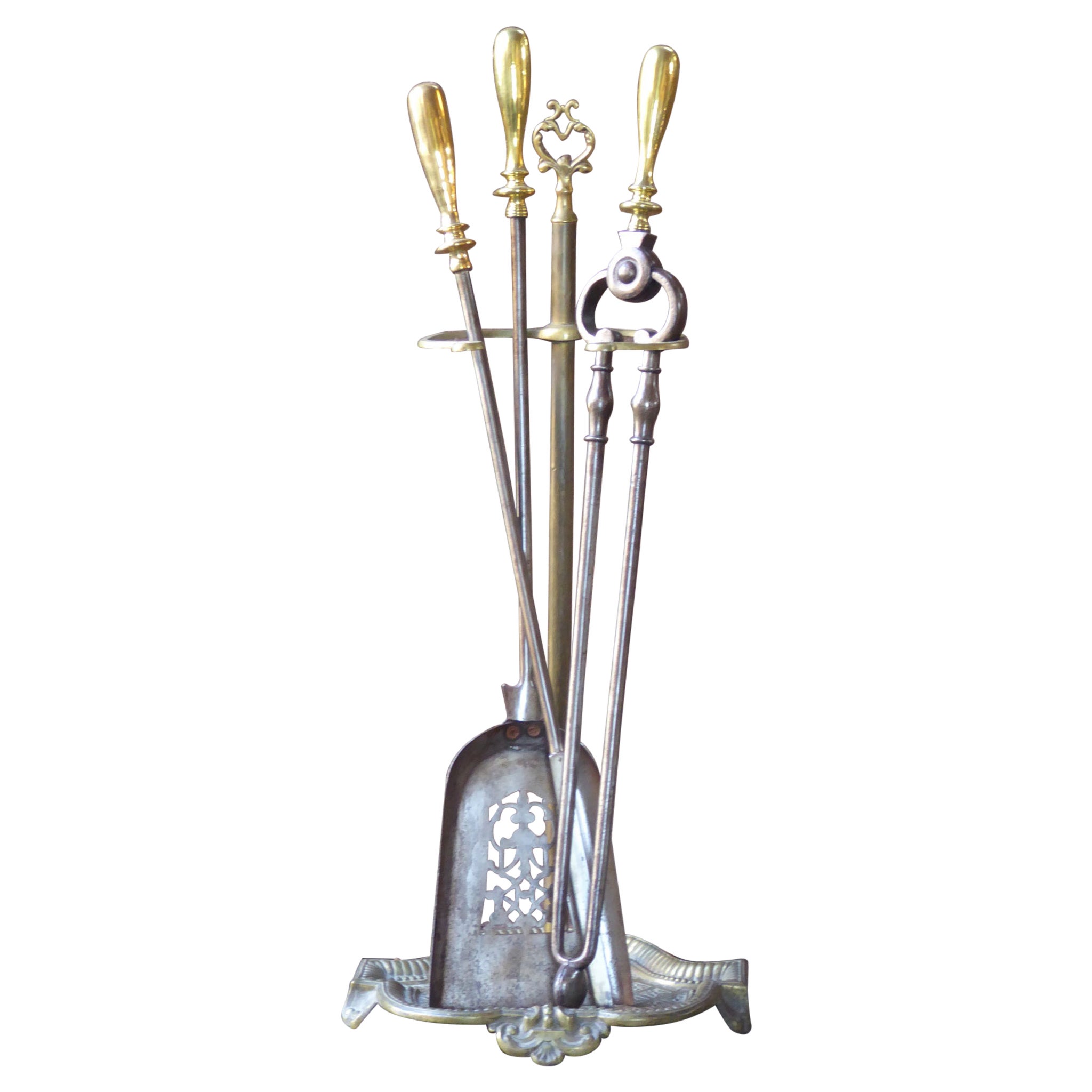 Georgian Fire Irons or Fireplace Tool Set, 18th-19th Century