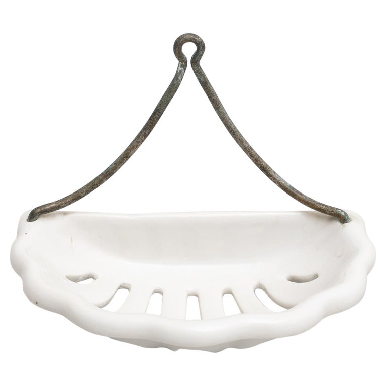 Antique Porcelain Soap Dish, circa 1940 For Sale at 1stDibs