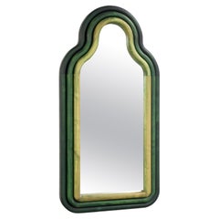 TRN Wooden Green Mirror 
