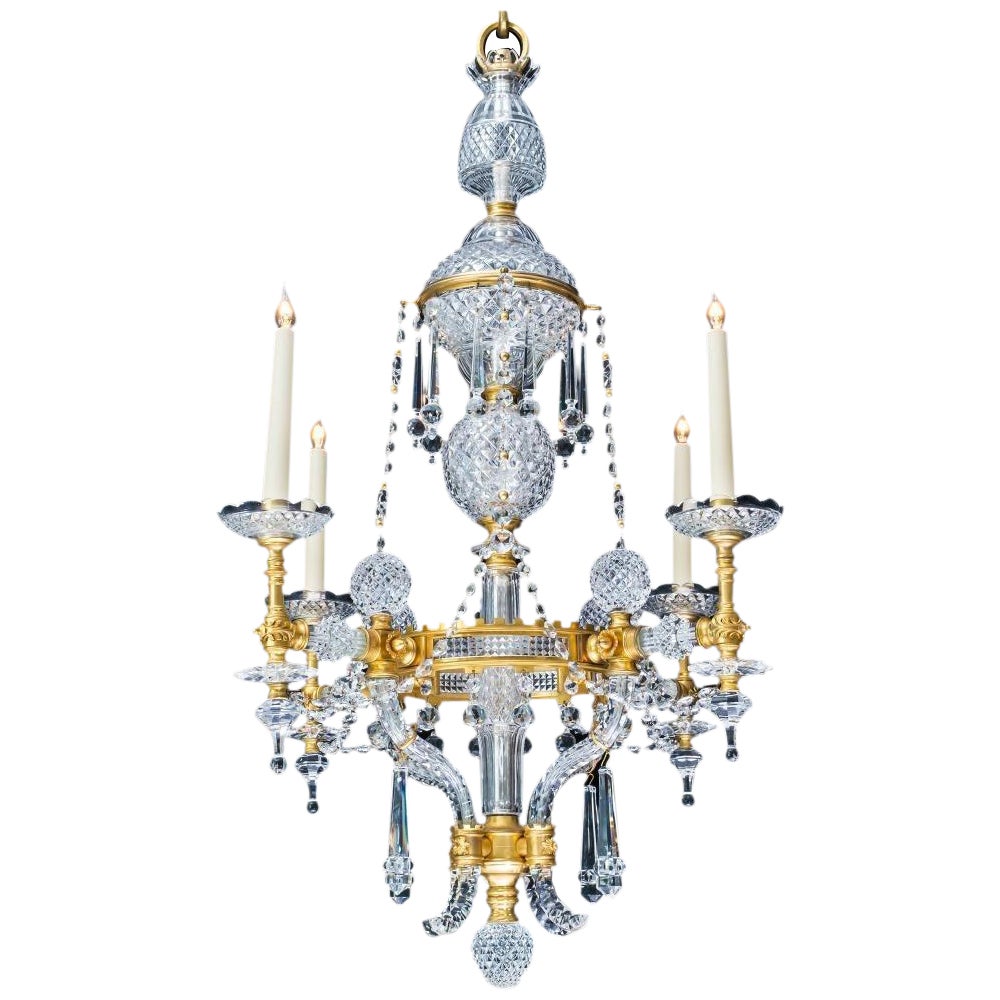 Highly Elaborate Ormolu Mounted Crystal Chandelier by F&C Osler