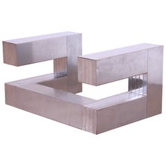 Paul Evans Cityscape Style Chrome Cantilevered Coffee Table Base