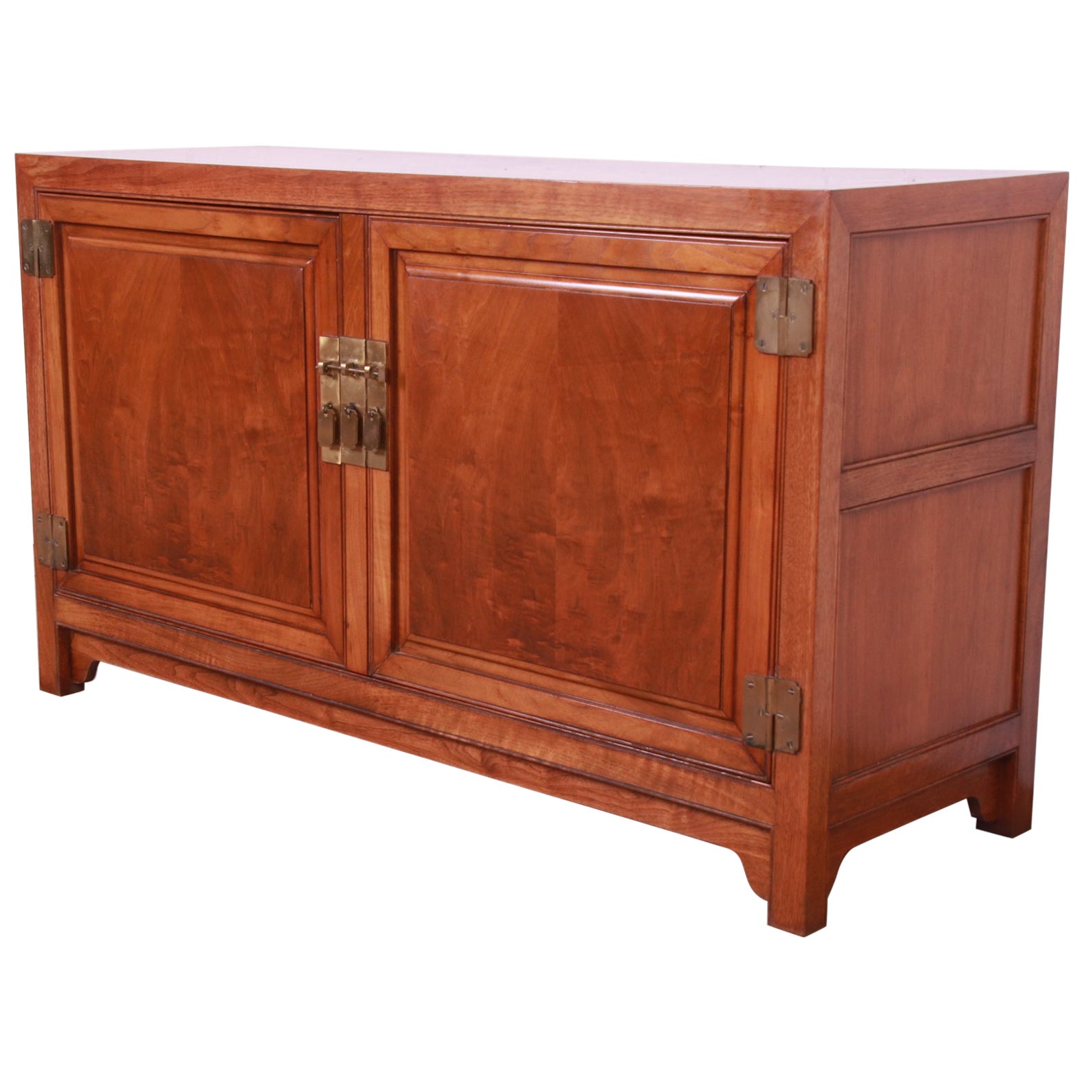 Michael Taylor for Baker Far East Collection Walnut Credenza or Bar Cabinet