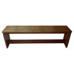 Vintage Les Arcs Pine Bench, France 1970's