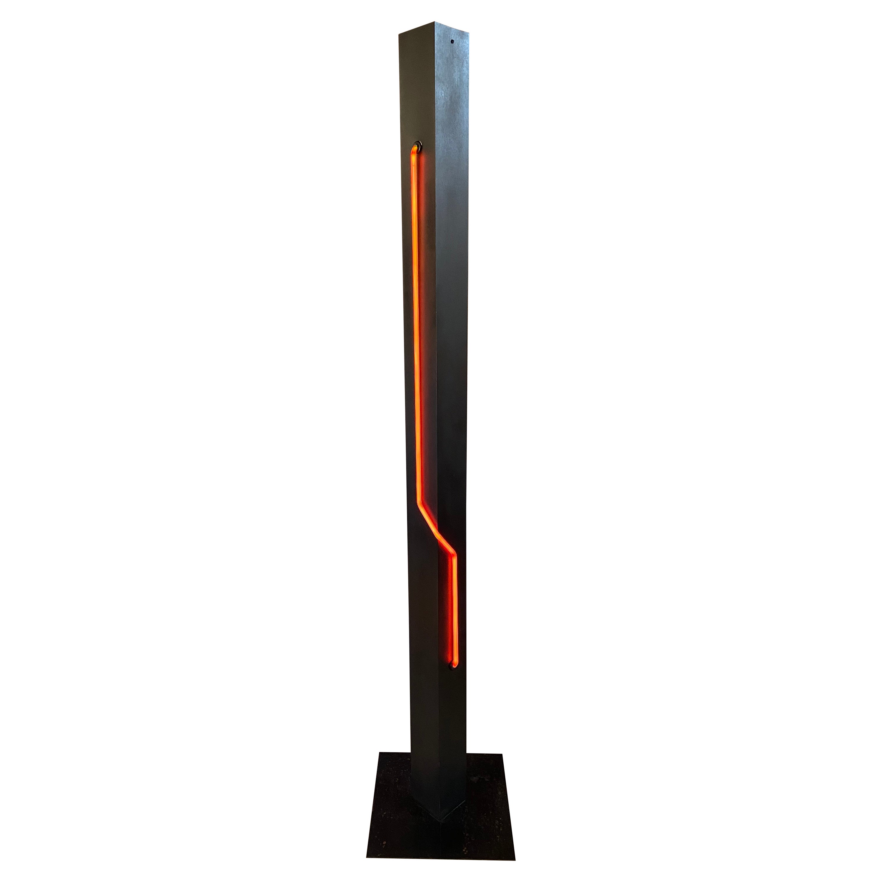 Neon Sculpture & Torchiere Lamp by Rudi Stern for Let There Be Neon, circa 1976