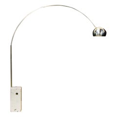 Early Production ''Arco'' Marble Floor Lamp by Castiglioni for Flos, 1962, Signed 