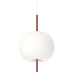 Small 'Kushi' Opaline Glass and Copper Suspension Lamp for KDLN