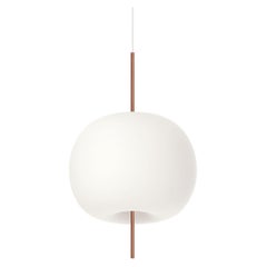 Large 'Kushi' Opaline Glass and Copper Suspension Lamp for KDLN
