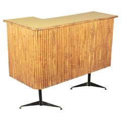 Used Midcentury French Riviera Rattan Bar