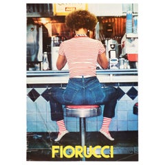 Retro Fiorucci Striped Shirt Jeans at Diner Poster, '1982'