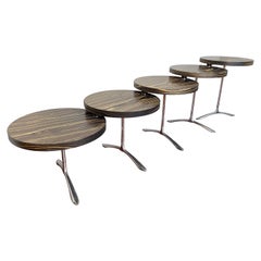 Very Rare Midcentury Design Set of Circular & Linked Tables by Ronald Schmitt