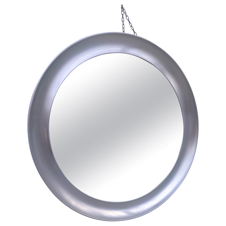 Large Round Brass Wall Mirror "Narciso" by Sergio Mazza for Artemide For Sale at 1stDibs