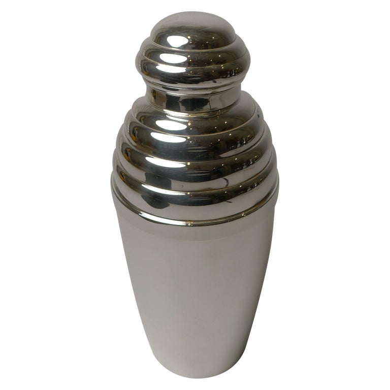 French Art Deco Silver Plated Cocktail Shaker by Brille, Paris, c.1930