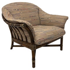 Mid-Century McGuire Bamboo and Missoni Fabric Lounge Chair, 1970s