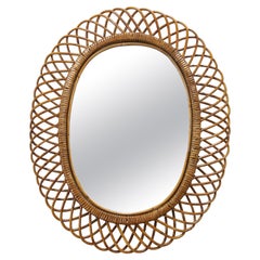 Oval Bamboo Bonacina Wall Mirror