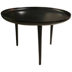 Table basse ronde en bronze, Inde, contemporaine