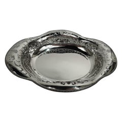 Antique Tiffany & Co. American Edwardian Pierced Sterling Silver Bowl
