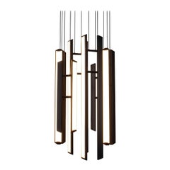 Chime Chandelier, Geometric Modern Vertical Chandelier LED Light Fixture