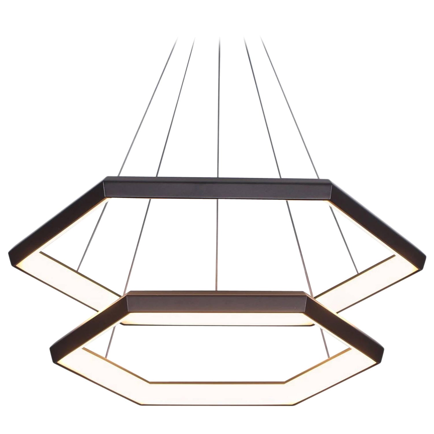 Lampadario moderno a led Hexia Cascade HXC28 Esagono