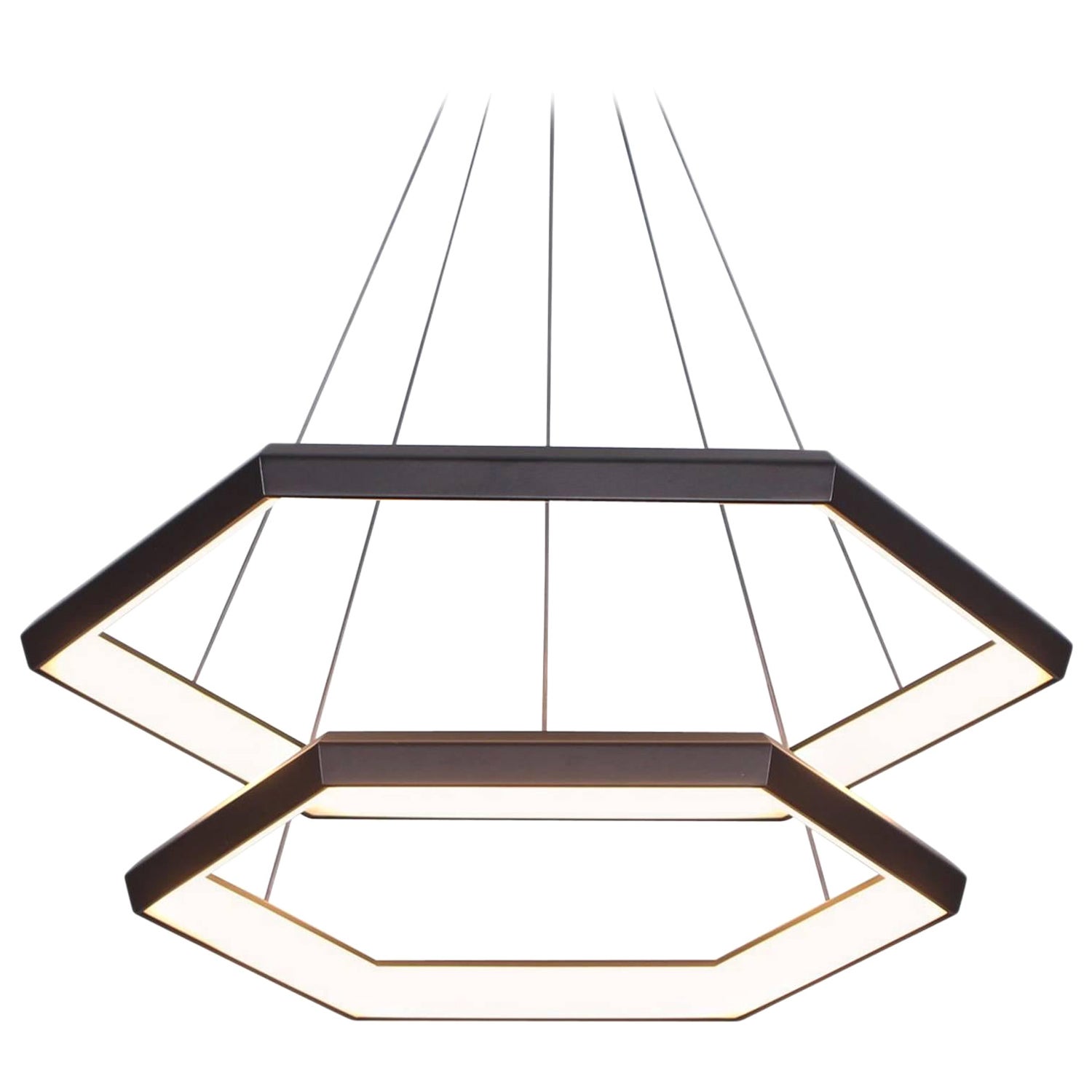 Hexia Cascade HXC28 Hexagon Modern Led Chandelier Light Fixture