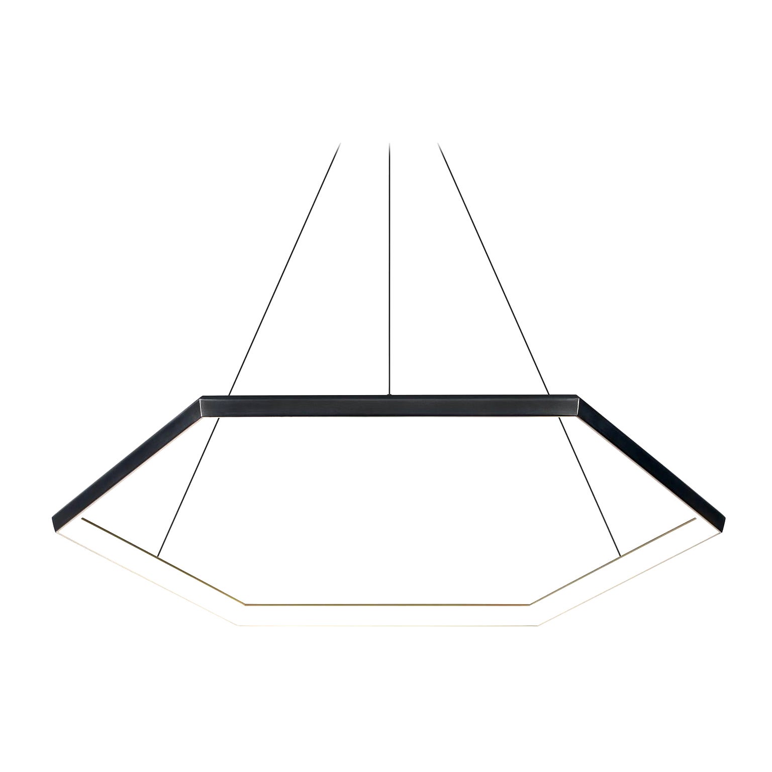 HEXIA HX46 Hexagon Geometric Modern LED Chandelier Light Fixture  For Sale