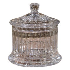 Vintage Mid-20th Century Irish Waterford Crystal Cookie Jar with Lid