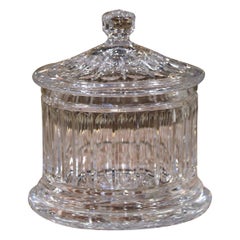 Retro Mid-20th Century Irish Waterford Crystal Cookie Jar with Lid