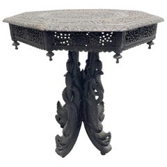 19th Century Anglo-Indian Carved Side Table