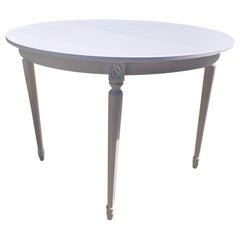 Swedish Gustavian Extendable Dining Table Swedish, White Later 20th C 112-180cm