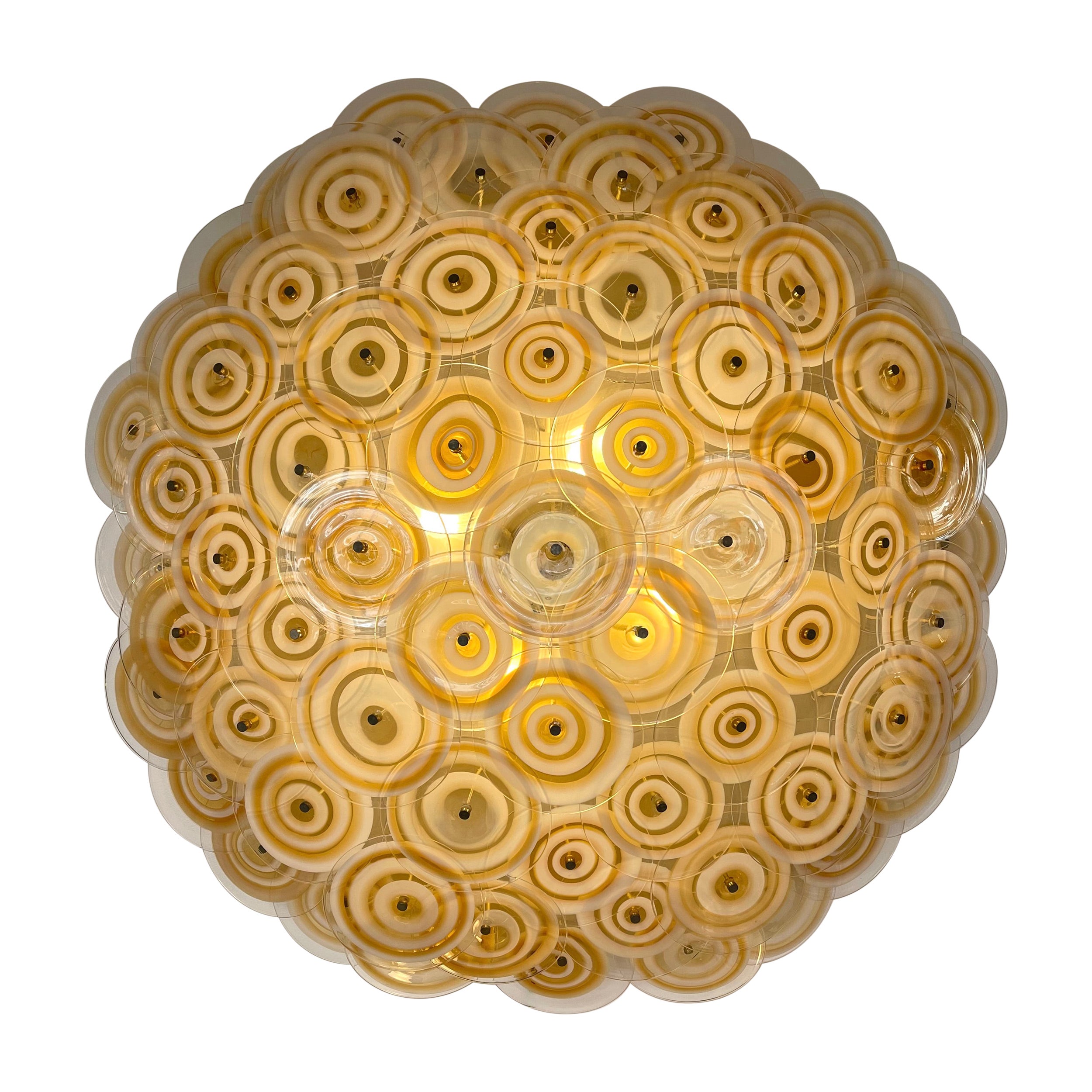 Large Sconce Murano Glass Disc by Gianmaria Potenza for La Murrina. Italy, 1970s