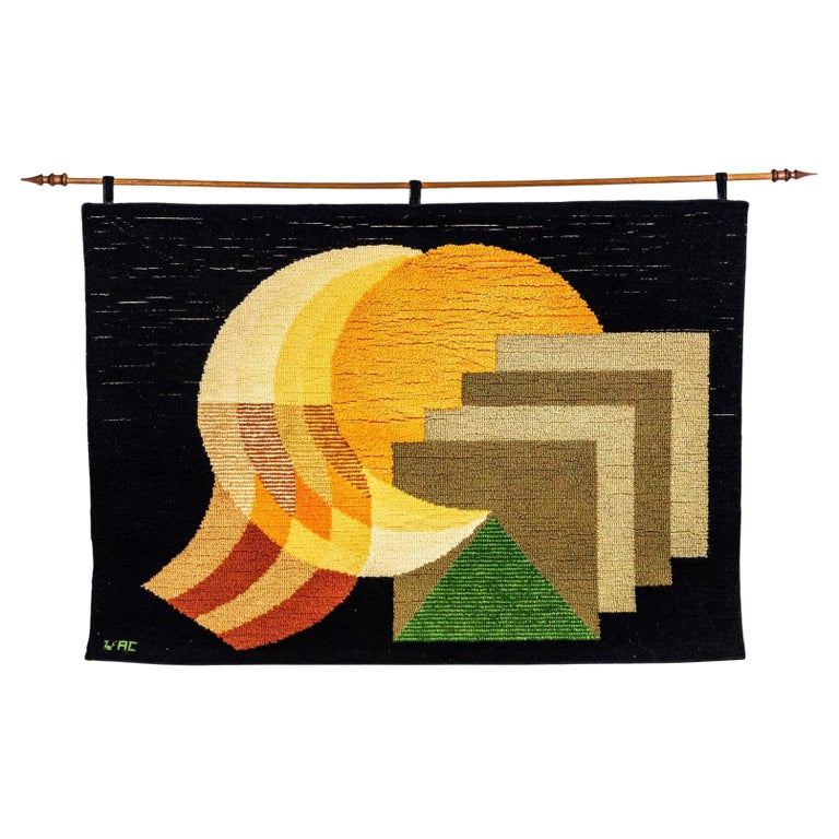 Tapestry, "Geometrico" by Valdivino Alves Da Conceição, Brazil, 1960's, Wool 